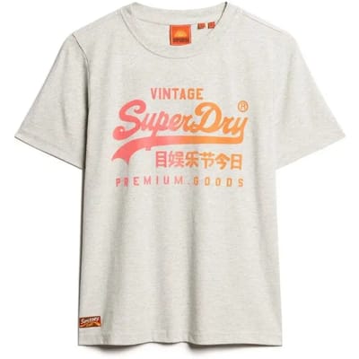 Superdry - Relaxed T-shirt met ton-sur-ton print - Dames - T-shirts