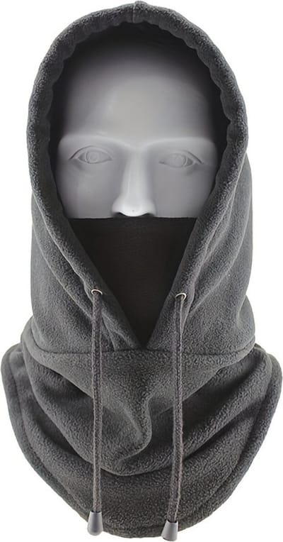 Livano Nekwarmer - Heren - Dames - Fleece - Motor - Bandana - Masker - Colsjaal - Winter - Sjaal - Gewatteerd - Skiën - Hoodie - Grijs