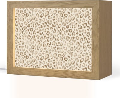 Tafellamp 20x15 cm - LED lamp - Luipaard - Klassiek - Beige - Decoratieve tafellampen - Dimbaar - Tafellampje slaapkamer - Woonkamer binnen