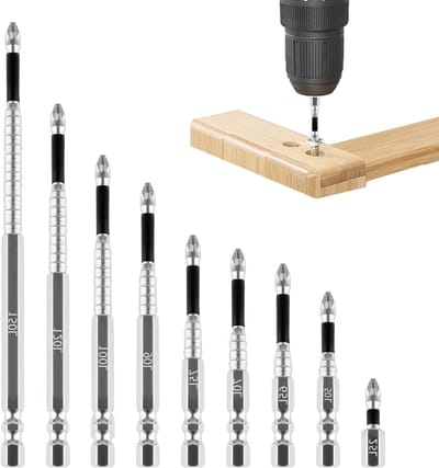 Complete 9-delige Boorset met Sterke Magnetische Schroefbitset en Schroefaccessoires voor Precisiewerk