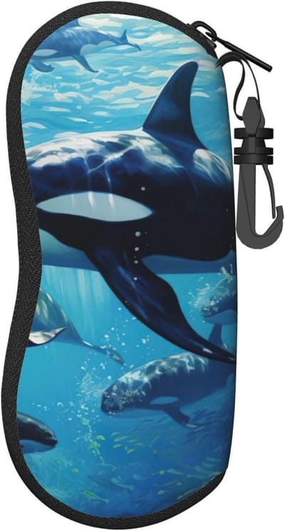 Brillenhoesje - Brillenkoker Zonnebril - Brillen Beschermen - Neopreen Materiaal - 16.7 cm Lang - Zwart