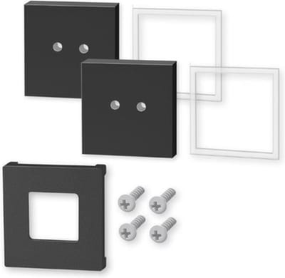Zack Carvo wandhouder voor lijmbevestiging 4.2x4.2cm RVS zwart