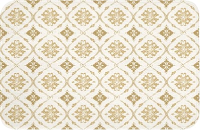 WC mat 60x40 cm - Antislip - Ornament - Klassiek - Goud - Toiletmat - Vloermat - Douchemat - Toilet tapijt - Toiletmatten
