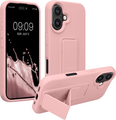 kwmobile back cover voor smartphone - geschikt voor Apple iPhone 16 - 1x beschermhoesje van kunststof - In oudroze