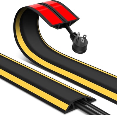 RVV® Kabelmat - Kabeldrempel - Kabelgoot - 3 Meter - Zelfklevend- Zwart- ‎300cm x 5cm x 1cm; 1.68 kg