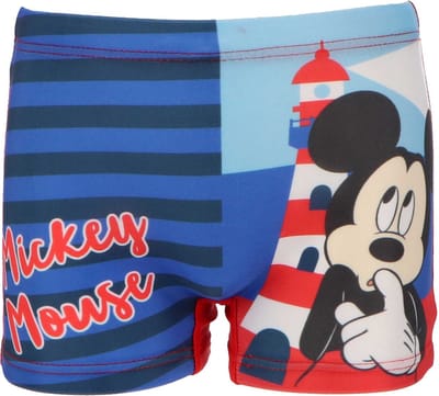 Zwembroek - Zwemboxer - Mickey Mouse - 2/3 jaar - 92/98 cm - Blauw met rode achterkant