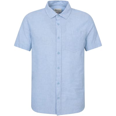 Mountain Warehouse Heren Lowe Linnen Overhemd (Blauw)