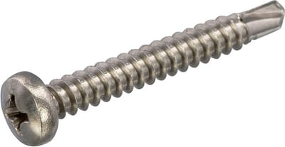 Zelfborende Plaatschroeven - Phillips 2 Bolkop - 4,2 x 19mm - Voldraad - RVS (200 stuks)
