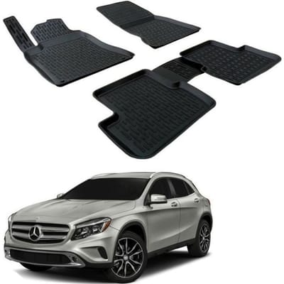SCOUTT Vloermatten Mercedes GLA X156 - Premium Rubber - Op Maat Gemaakt - 3D Design zwart