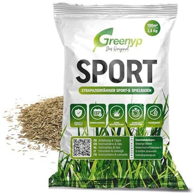 Duurzaam Sportlawn Graszaad - Snelle Germinatie voor Speel- en Gazons - 2,5 kg voor 100 m²
