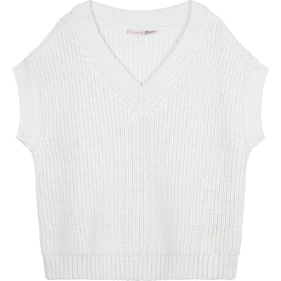 EsQualo Spencer V-neck Ivory Maat: XS/S | Gebreide Truien Outlet | Dames | Wit