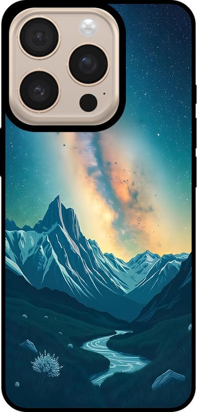 Smartphonica Telefoonhoesje Geschikt voor iPhone 16 Pro Max met Sterrenhemel Opdruk - TPU Backcover Case With Space And Milkyway Design geschikt voor iPhone 16 Pro Max