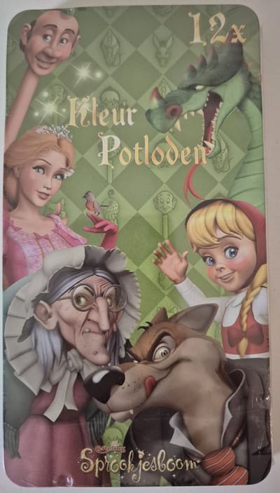 Efteling Sprookjesboom Kleurpotloden in Blik - 12 Kleurpotloden