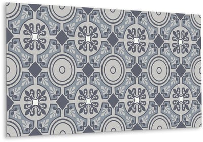 Tulup PVC Wandpaneel - Arabische Abstractie Vinyl Wandpaneel - 100 cm x 50 cm - Grijs Wandpaneel PVC - 1 stuk - Vinyl Wandpaneel - Mozaïek Muurpaneel - Wandbekleding Vinyl - Plaktegels Keuken en Badkamer