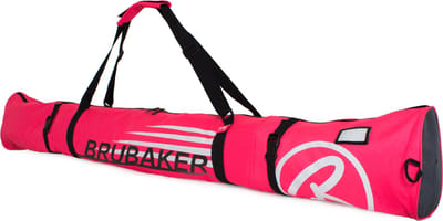 BRUBAKER Carver Champion - Skitas - Voor 1 paar Ski's & Stokken - Gevoerd - Zware Kwaliteit - Scheurvast - Skihoes - Verstelbare draag/schouderbanden- 190 cm -Pink/White