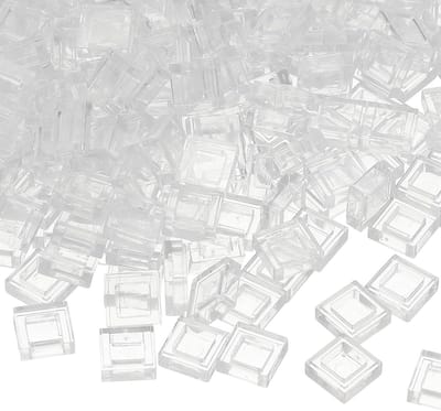 Platte Blokken - Mini Bouwstenen - Creatief Bouwen - Glad Oppervlak - 333 Stuks - Transparant