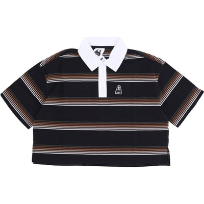Run Things crop-poloshirt met korte mouwen voor dames X X-girl zwart