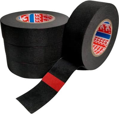 4 Stuks Elektrische Tape, Textieltape en Industrieel Gebruik voor Reparatie van Auto's en Motorfietsen