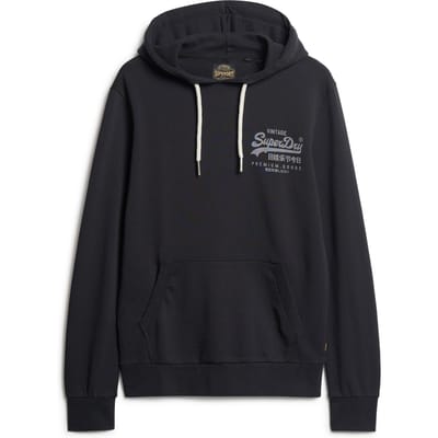 Superdry - Classic Heritage hoodie met vintage logo op de borst - Heren - Hoodies