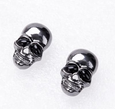 Plux Fashion Skelet Schedel Oorbellen - Zilver - 2cm - Metaal - Heren - Sieraden - Zilveren Oorbellen - Stekers - Ghost Earrings - Halloween Oorbellen - Gothic Oorbellen - Sieraden Cadeau - Luxe Style - Duurzame Kwaliteit - Oktoberfeest - Kerst