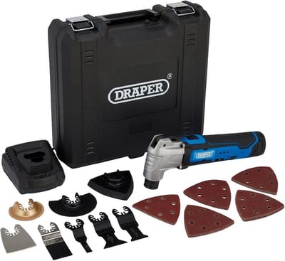 Draadloos Multi Tool - Oscillerend gereedschap - Klusklare projecten - 12 Volt systeem - 31 cm lengte - Grijs
