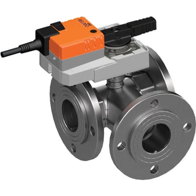 Belimo 3-Weg Regelklep DN50 Flens Kvs25 100-240VAC 90s 2/3-Punt 20Nm IP54 R7050R25-B3/SR230A