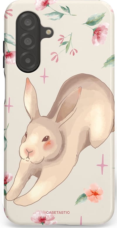 Casetastic Hoesje Geschikt voor Samsung A26 - Stijlvolle Beschermende Duo-layer Case - Lief konijntje