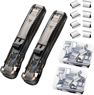 Nietmachine Clips - Papier Klem - Documenten Binden - Beschadigt Papier Niet - 100 Clips - Zwart