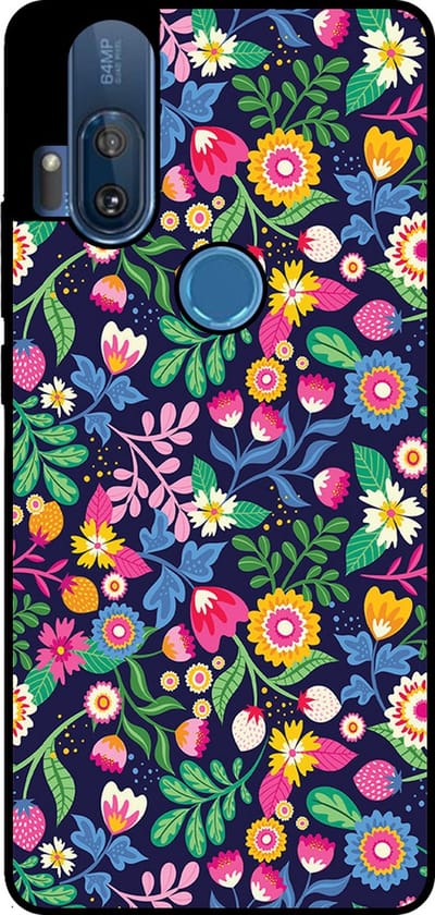 Smartphonica Telefoonhoesje Geschikt voor Motorola One Hyper met bloemen opdruk - TPU backcover case flower design geschikt voor Motorola One Hyper