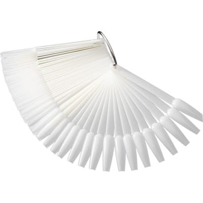 Lot de 50 faux ongles pour salon de manucure, plaque de présentation, vernis à ongles, couleur white