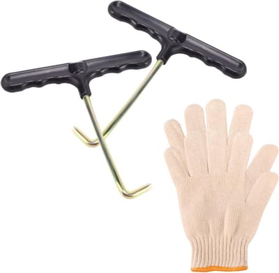 2x Trampoline Veer Spantang Set met Comfortabele Handschoenen voor Veilig Montage