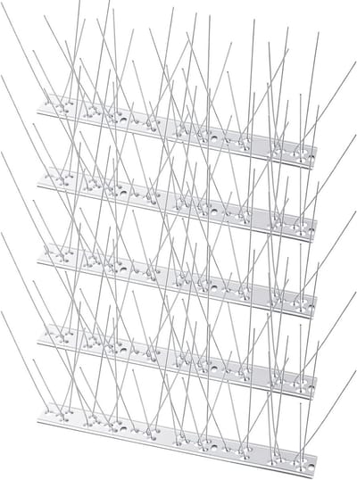 Effectieve Metalen Vogelspikes voor Duiven - RVS Dierenafschrikking, Anti-Dove Stekels om Vogels, Eekhoorns en Katten Te Verdrijven (25cm per Strip)