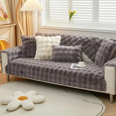 Pluche Zachte Bankhoes Comfortabele L-vorm Wasbare Bankhoes Antislip Universele Bankhoes voor Woonkamer Thuis A 70x70cm 1pc