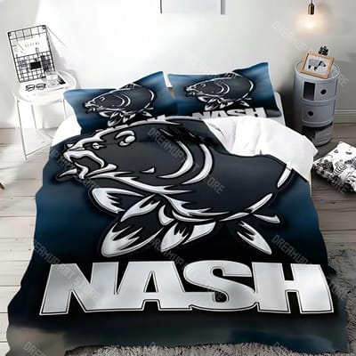 3D geprinte Vissen Nash Beddengoedset Volwassene Jongen Meisje Nash logo Dekbedovertrek Kussensloop Slaapkamerdecoratie Cadeau Eenpersoons Tweepersoons Groot EU Single 90x200cm