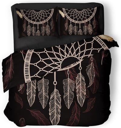 Eleganzzz Dekbedovertrek Cherokee - zwart - Dekbedovertrek 240x200/220cm - Micropercal - Lits Jumeaux - Dekbedovertrekken - Dromenvanger Dekbedovertrek