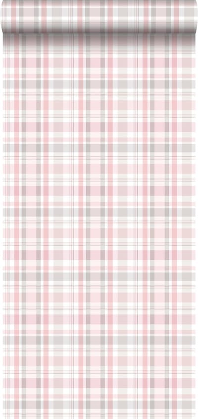 ESTAhome behang ruiten licht roze - 53 cm x 10.05 m - 138953