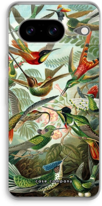 Case Company® - Hoesje geschikt voor Google Pixel 8 hoesje - Haeckel Trochilidae - Soft Cover Telefoonhoesje - Bescherming aan alle Kanten en Schermrand