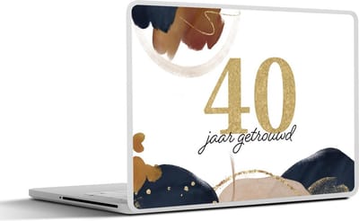 Laptop sticker - 12.3 inch - Trouwdag - Spreuken - 40 jaar getrouwd - Quotes - Huwelijk - 30x22cm - Laptopstickers - Laptop skin - Cover