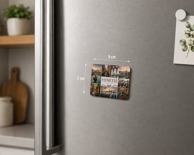 Venetië Italië Koelkastmagneet MDF – Souvenir Magneet met Gondels, Rialtobrug en Venetiaanse Kanalen