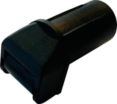 Kunststof bandgeleider zwart met nylon wiel