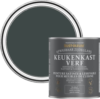 Rust-Oleum Zwart Keukenkastverf Zijdeglans - Zwart Zand 750ml