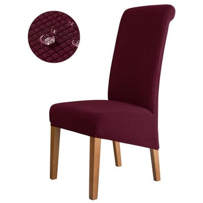 Housse de chaise à dossier King, imperméable, pour salle à manger, cuisine, mariage, maison, taille Xl, Anti-salissure, protection de siège, décoration de maison XL size (1 Piece)