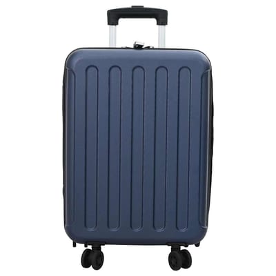 vidaXL - Koffer - met - slot - Donkerblauw - 34 - x - 23 - x - 55.5 - cm - ABS - Kunststof