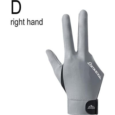 Professionele biljarthandschoenen voor linkshandigen met drie vingers, snookerbiljarthandschoen, slipvaste elasticiteit, biljarttrainingsaccessoire 21*9.5cm