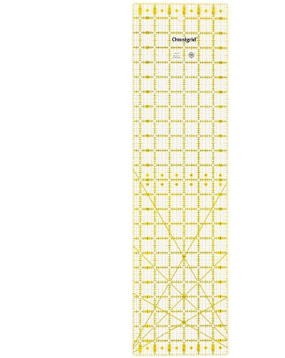 Quilters Liniaal 3.5 x 24 Inch - Lange Rechte Meetlat voor Patchwork en Naaien