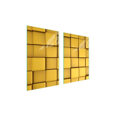 TMK ArtDeko Serie - Glazen Beschermplaat - 65x52 cm - Voor Diverse Kookplaten