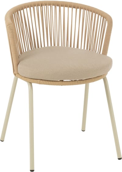 J-Line stoel Toa - metaal/koord - beige