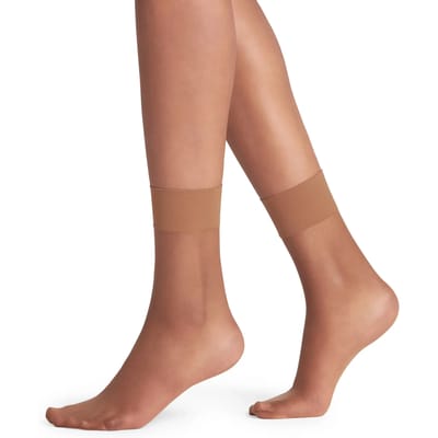 FALKE Shelina eenkleurig materiaal transparant 12 DEN sokken dames bruin - maat 39-42