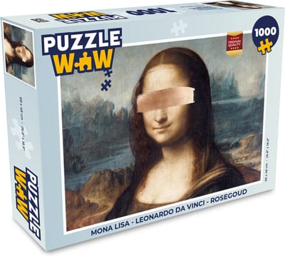 Puzzel Mona Lisa - Leonardo da Vinci - Rosegoud - Legpuzzel - Puzzel 1000 stukjes volwassenen