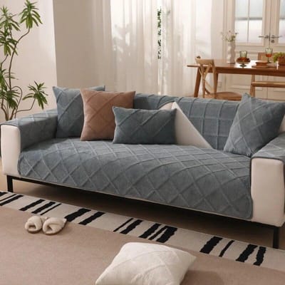 Effen Kleur Superzacht Pluche Bankkussen Winter Nieuw Kussen Antislip Bankovertrek Alle Seizoenen Universele Hoes Doek Handdoek 70x70cm